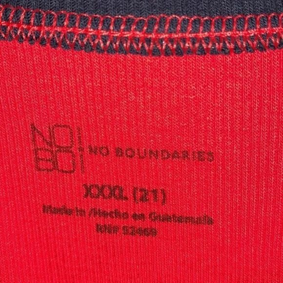 No Boundaries Mens Red Contrast High Neck Tank Top Size XXXL - Picture 2 of 7